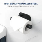 No Punching Wall Mounted Toilet Paper Holder Rustproof Anticorrosion Stainless 