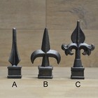 3 4  Cast Iron Spear Finial Spire Ornamental Fence Topper Wrought Iron Box Qty