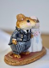 Vintage M-67 M-067 Wee Forest Folk Wedding Mice Wp Initials
