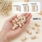 30 Pcs Wooden Spools Of Crafts  Empty Natural Wood Thread Bobbin  Small Unfin   
