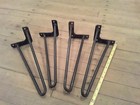 Set Of 4 Antique Matching Hairpin Rod Iron Table Legs 12    L   2 Sets Available  
