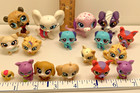 17 Pc Littlest Pet Shop Dog Canine Pom Pug Collie Maltese Mini Figures Lot