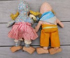 Georgene Dolls With Easter Bunnies  Antique vintage  Dutch Boy   Girl