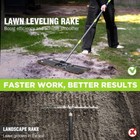 Workpro Heavy Duty Lawn Leveling Rake 30 x10  Ground Plate 6ft Adjustable Handle