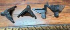 Set Of 4 Antique-finish Vintage Round Oak Cast Iron Wood Coal Stove Legs Feet