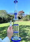 17   Heavy Glass Bong 3 Layer Filtration Smoking Hookah Tobacco Pipe