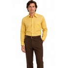 Vintage 70s Women s Large Hiras Ltd Yellow Silk Cotton Dress Shirt