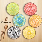 Set Of 6 Ceramic Cereal Bowls 4 75  Porcelain Dessert Colorful Bowls For Snack