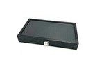 Straight Edge Razor Black Glass Top 10 Slot Collectors Hobby Display Case