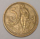 2008 Ethiopia Ethiopian 5 Cents Lion Figure Coin Vf