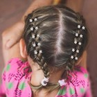 12pcs Mini Rhinestone Flower Hair Claws Glitter Crystal Clips Pins Accessories