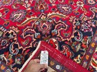 Antique Red Oriental Rug 10x13 Vintage Handmade Handwoven Blue Old Fine 9x12