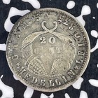1882 Colombia Medellin 20 Centavos Lot f2497 Silver 