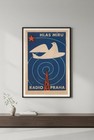 Radio Praha          Vintage Poster - 12x18 Print