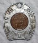 Vintage 1956-d Encased Penny Good Luck Token Las Vegas Nv Joe Brown s Horseshoe
