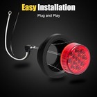 2 5 Inch Red And Amber Round 13 Led Marker Lights 2 5in Clearance Lights