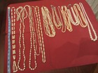 Lot Of 12 Vintage White Beads   Faux Pearl Necklaces