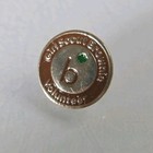Retired Girl Scout Adult Volunteer Pin Brownie Level Round Brown Gold Rare