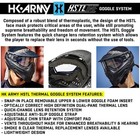 Clearance Hk Army Hstl Goggle Thermal Dual Paned Paintball Mask - Black