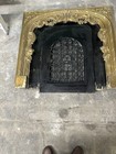 Antique Ornate Victorian Cast Iron Fireplace Surround  1