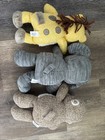 Three Plush Rattle Animals Baby Toys  monkey elephant giraffe 