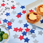 Silver Blue And Red Star Confetti Table Decoration For 4th July Independence Day