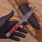 Hand Forged Damascus Steel Hunting Edc Dagger Fixed Blade Boot Knife With Sheath
