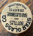 Celluloid Advertising Dice Shaker Star Glass Co  Bar Glassware Philadelphia  Pa 