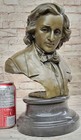 Handcrafted Bronze Sculpture Sale Marble Quality Museum Bust Chopin Deco Sale