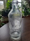 Vintage Embossed Dr  Pepper Bottle Clear Late Sixties  Early 70s  