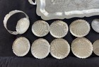Vintage Set Hammered Aluminum Serving Ware  Likely From The Mid-20th Century