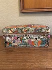 Vintage Famille Rose Chinese Export Lidded Porcelain Medallion Box