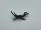 Vintage Native American Sterling Silver Turquoise Roadrunner Pin Brooch 