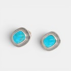 Sterling Silver 925 Turquoise Necklace Earrings Matching Set