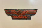 Nos Harley Davidson 5 1 4    Black   Orange Leather Wings Patch Hog Motorcycle Olp
