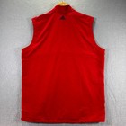 Adidas Golf Vest Mens Large Red Quarter Zip Comfort Classic Active Sportswear