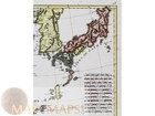 China Korea And Japan Antique Old Map Asia  By Bonne 1780