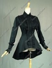 Victorian Gothic Steampunk Women Black Cotton Blouse Shirt Top Punk Theater B007