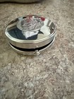 Vintage Silver Tone Plated Metal Pope John Paul Trinket Rosary Pill Box
