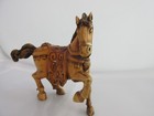 Chinese Carved Horse Military Cavalry Equestrian Carousel 6  Cavalia