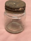 Antique Embossed Glass Vaseline Jar  o38 