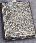 Genuine Antique Middle Eastern Solid Silver Cigarette Box Case