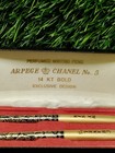 Arpege Chanel No 5 Ballpoint Pen Set 14k Gold  Vintage