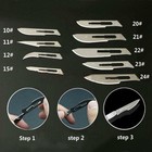 10-100pcs Dental Medical Sterile Surgical Blades With Free Scalpel Knife Handle