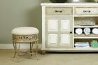 Antique Vanity Bench Cabriole Metal Legs Chair Stool Bathroom Closet Furniture