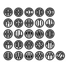 Pink Ribbon Circle Monogram Vinyl Decal Sticker For Yeti Tumbler Iphone