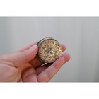 Vintage Style Cameo Pill Box Silver Tone Floral Embossed Round Trinket Case