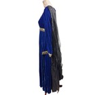 Handmade Blue Velvet Princess Gown Renaissance Medieval Costume Dress S m