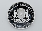 2019 Somalia African Wildlife Elephant  Bu 1 Oz  Silver Coin Somali Republic