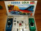 Vintage  Monogram Motor Racing Cobra   Lola 1 24 Slot Car       12 8